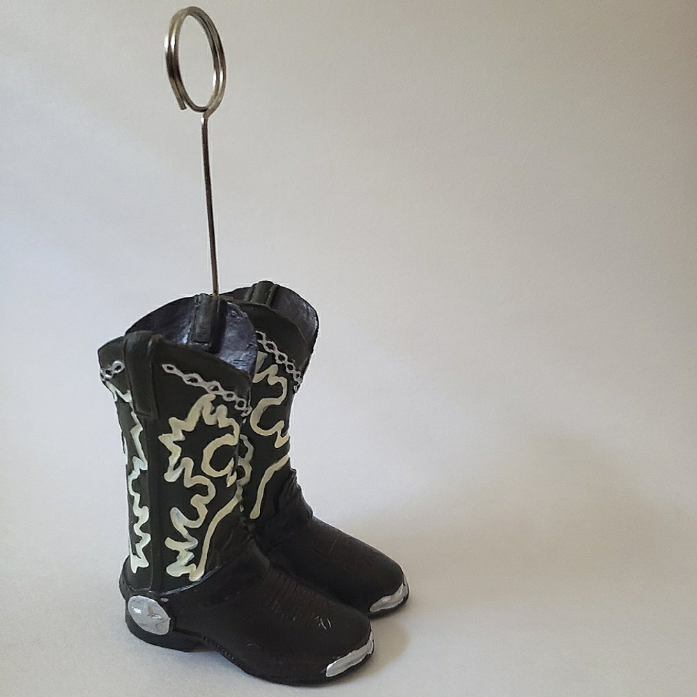 Cowboy Boots Photo Display Holder